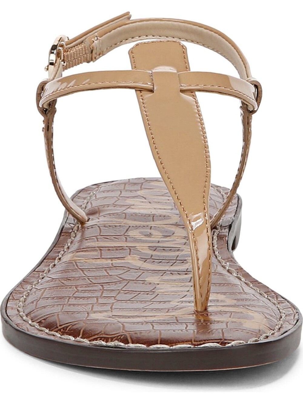 Sam Edelman Gigi Patent Leather T-Strap Sandals Tan Size 6 - Picture 9 of 16